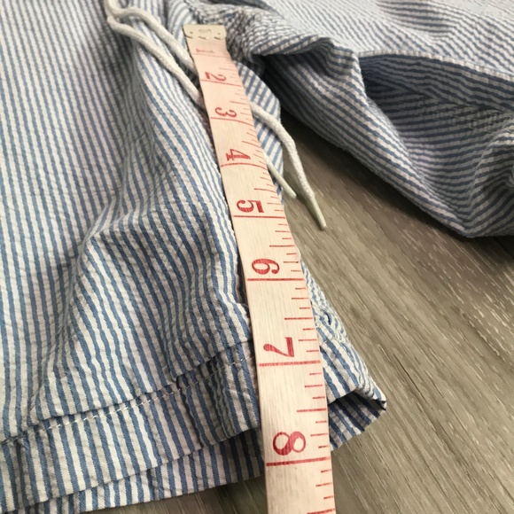 J Crew Seersucker Board Shorts Mesh Liner Mens 34 - Picture 5 of 9